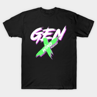 Gen X Wing Rage - Green/Pink T-Shirt